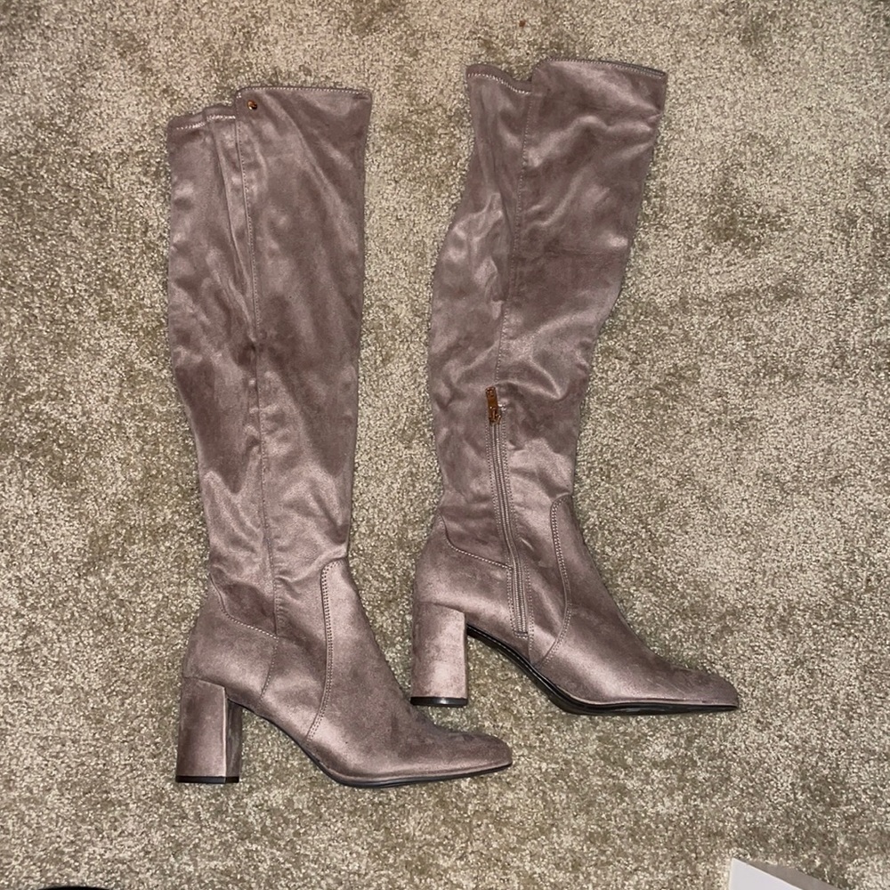 Liz Claiborne gray knee high boots